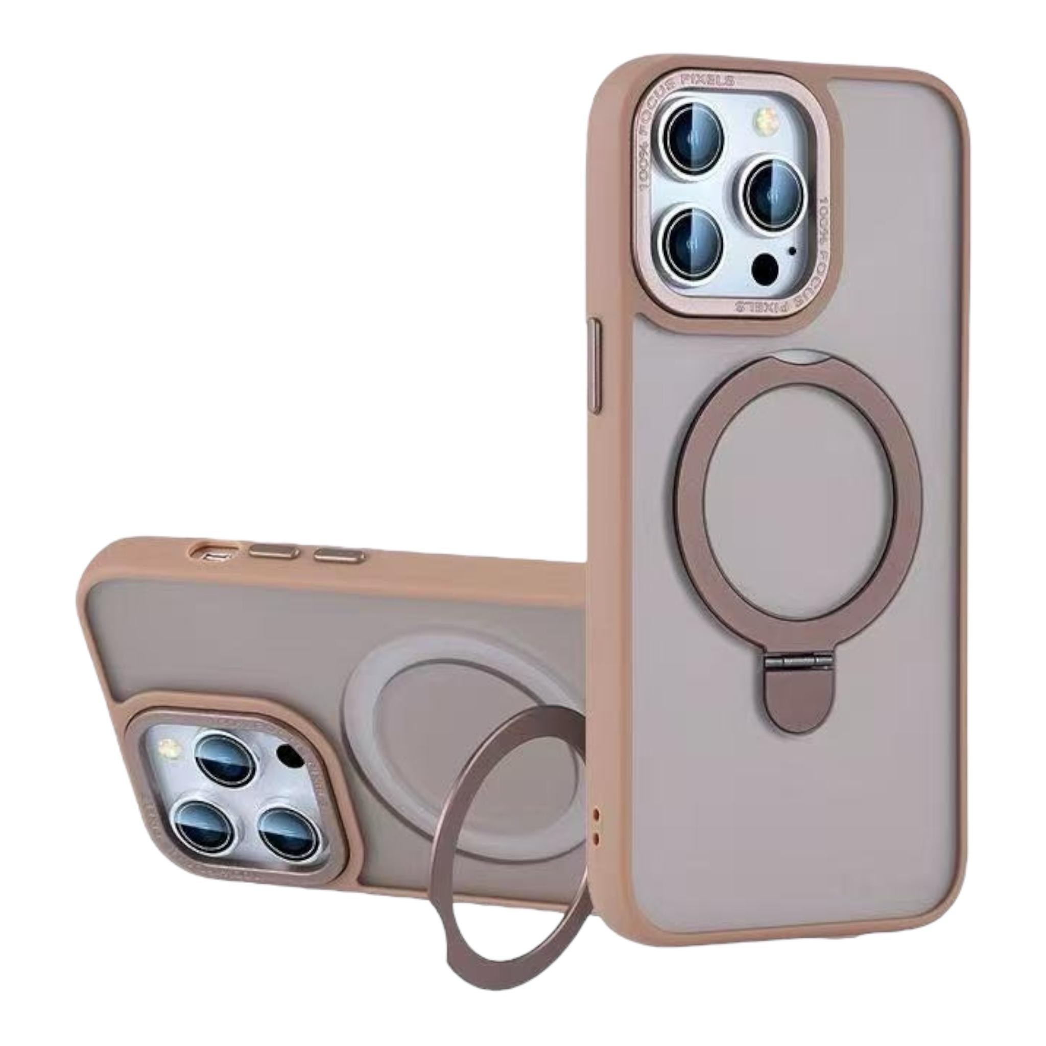 For Magsafe Matte Case With Metal Ring Stand Slim Stylish Wireless Charging Ready For Iphone And Samsung“ Premium Quality, Stylish & Durable Protective Case